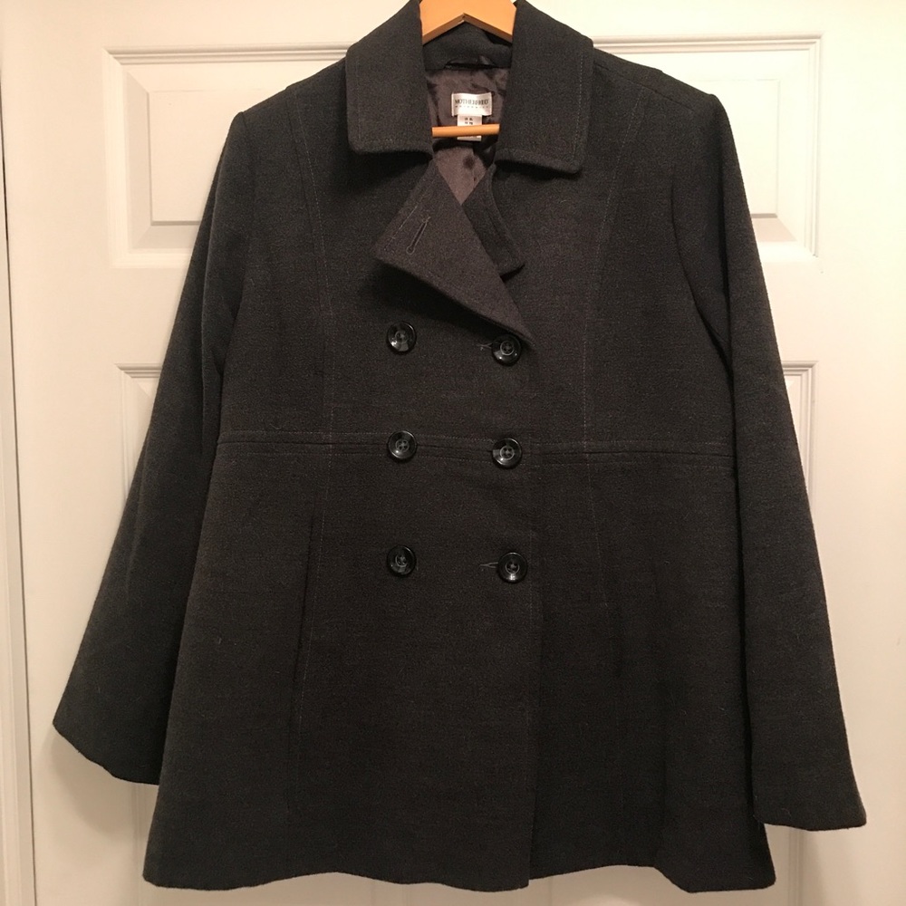 Motherhood Maternity Pea Coat Size XL dark gray